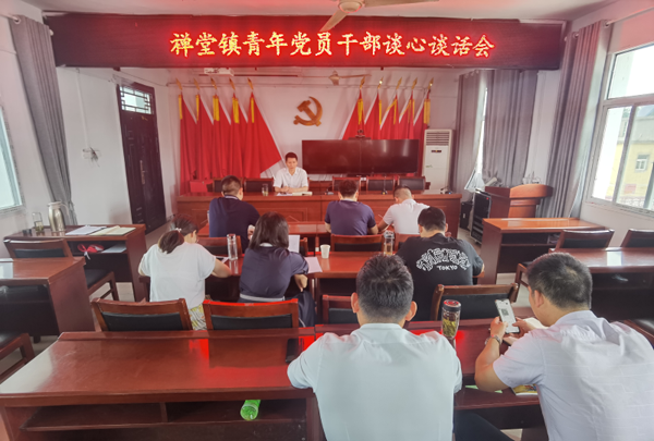 灵璧县禅堂镇党委书记为青年党员干部上党课