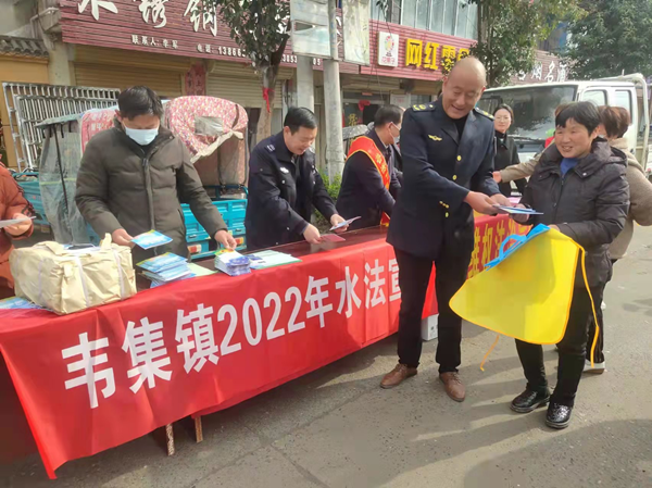 灵璧县韦集镇宣传节约用水助力生态振兴